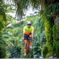 Flash Sale OTSO Calcetines de Ciclismo High Cut - Fluo Orange