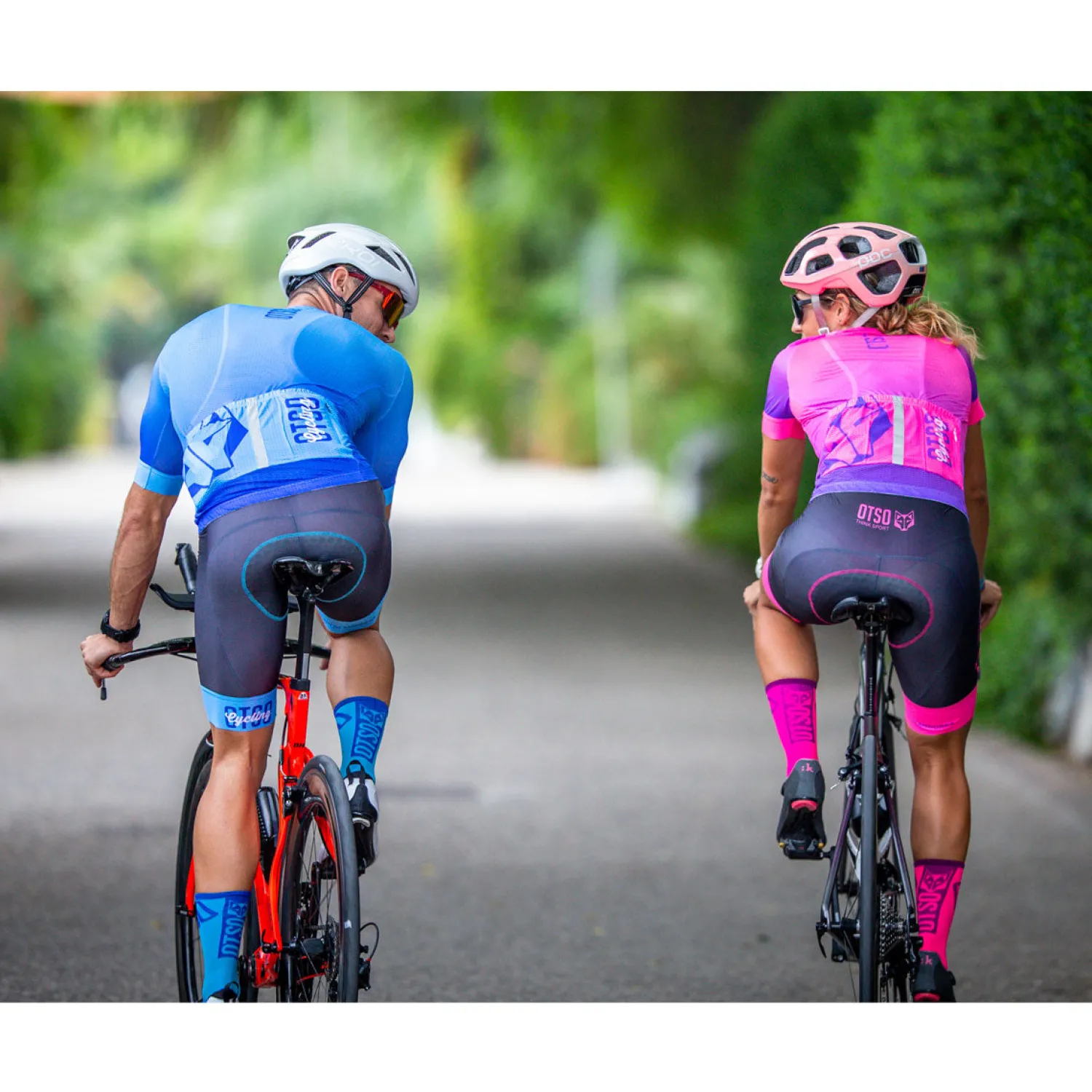 Cheap OTSO Calcetines de Ciclismo High Cut - Fluo Pink