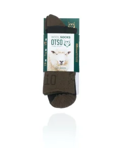 Flash Sale OTSO Calcetines de Lana Merina High Cut - Brown Trunk