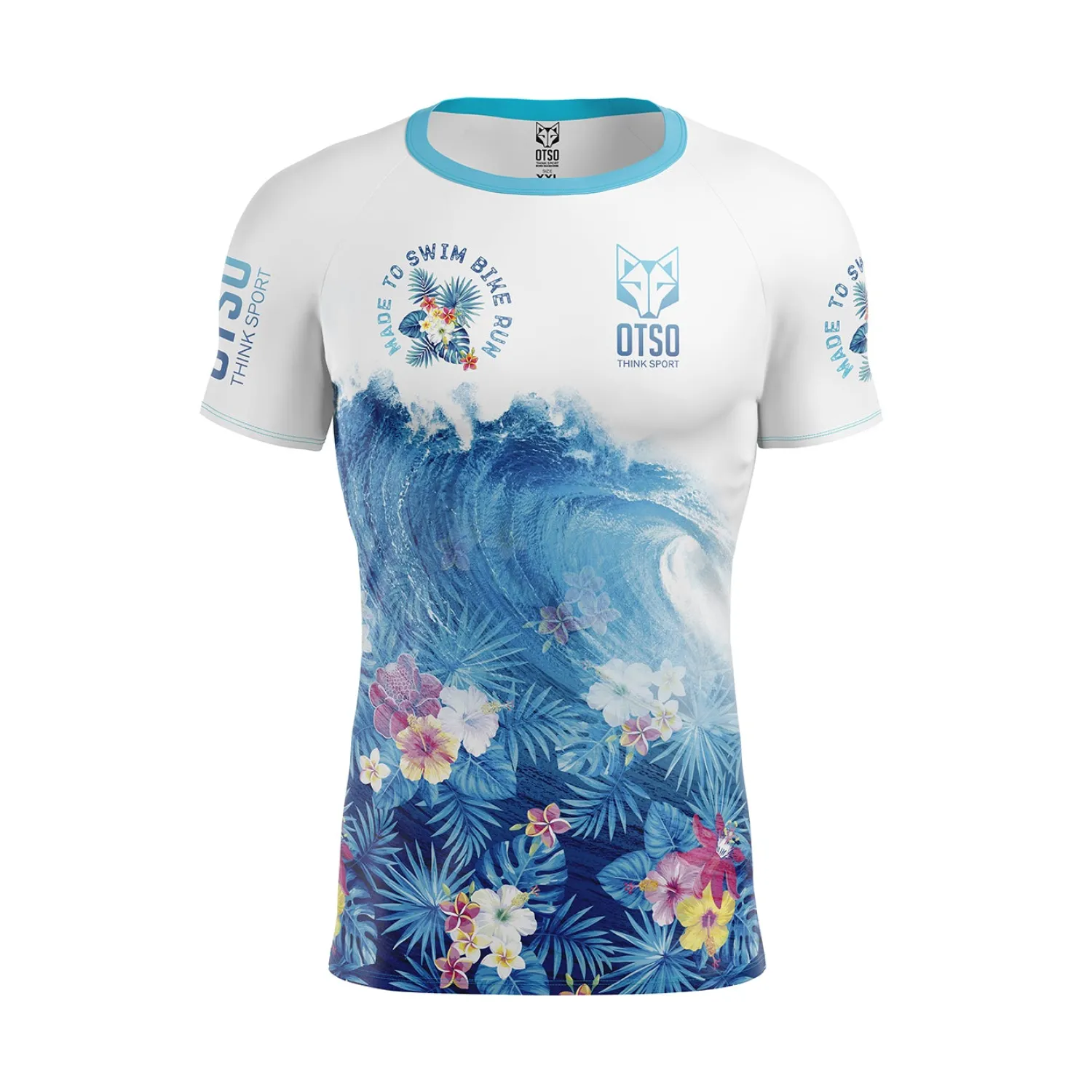 Flash Sale OTSO Camiseta manga corta hombre - Swim Bike Run Wave