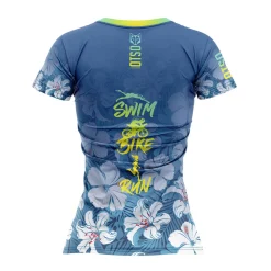 Best Sale OTSO Camiseta manga corta mujer - Swim Bike Run Flower