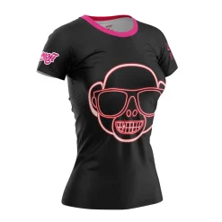 Fashion OTSO Camiseta manga corta mujer - Emoji Monkey Neon