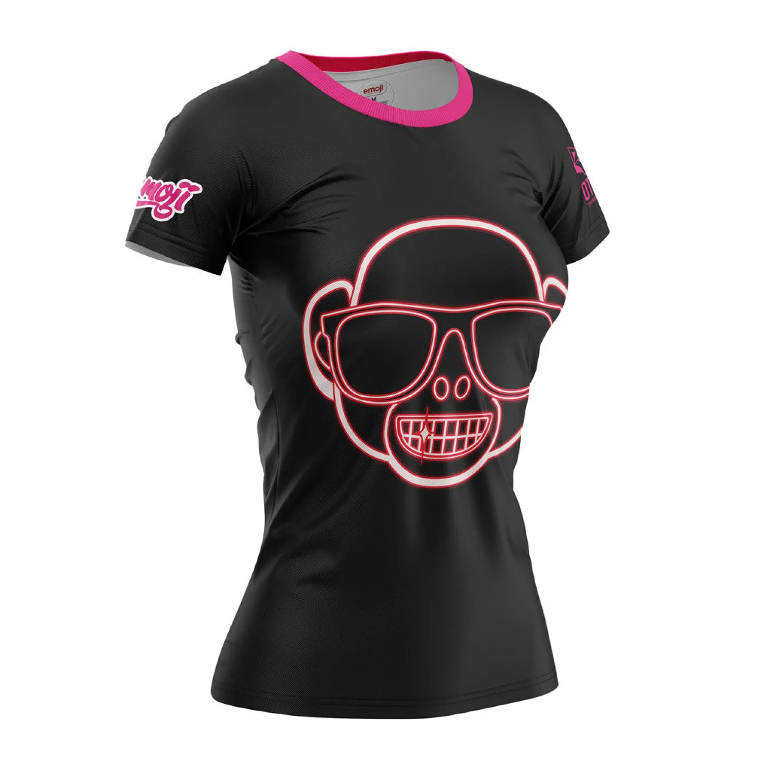 Fashion OTSO Camiseta manga corta mujer - Emoji Monkey Neon