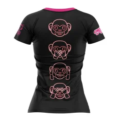 Fashion OTSO Camiseta manga corta mujer - Emoji Monkey Neon