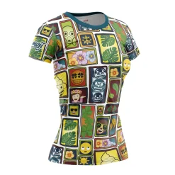 Fashion OTSO Camiseta manga corta mujer - Emoji Portrait