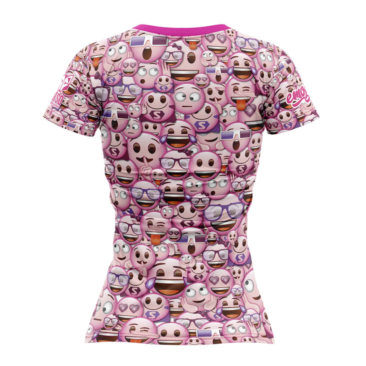 New OTSO Camiseta manga corta mujer - Emoji Classic Pink