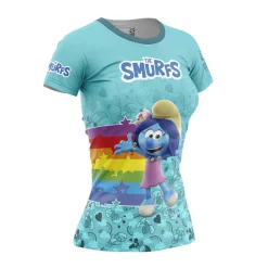 Outlet OTSO Camiseta manga corta mujer - Smurfs Rainbow