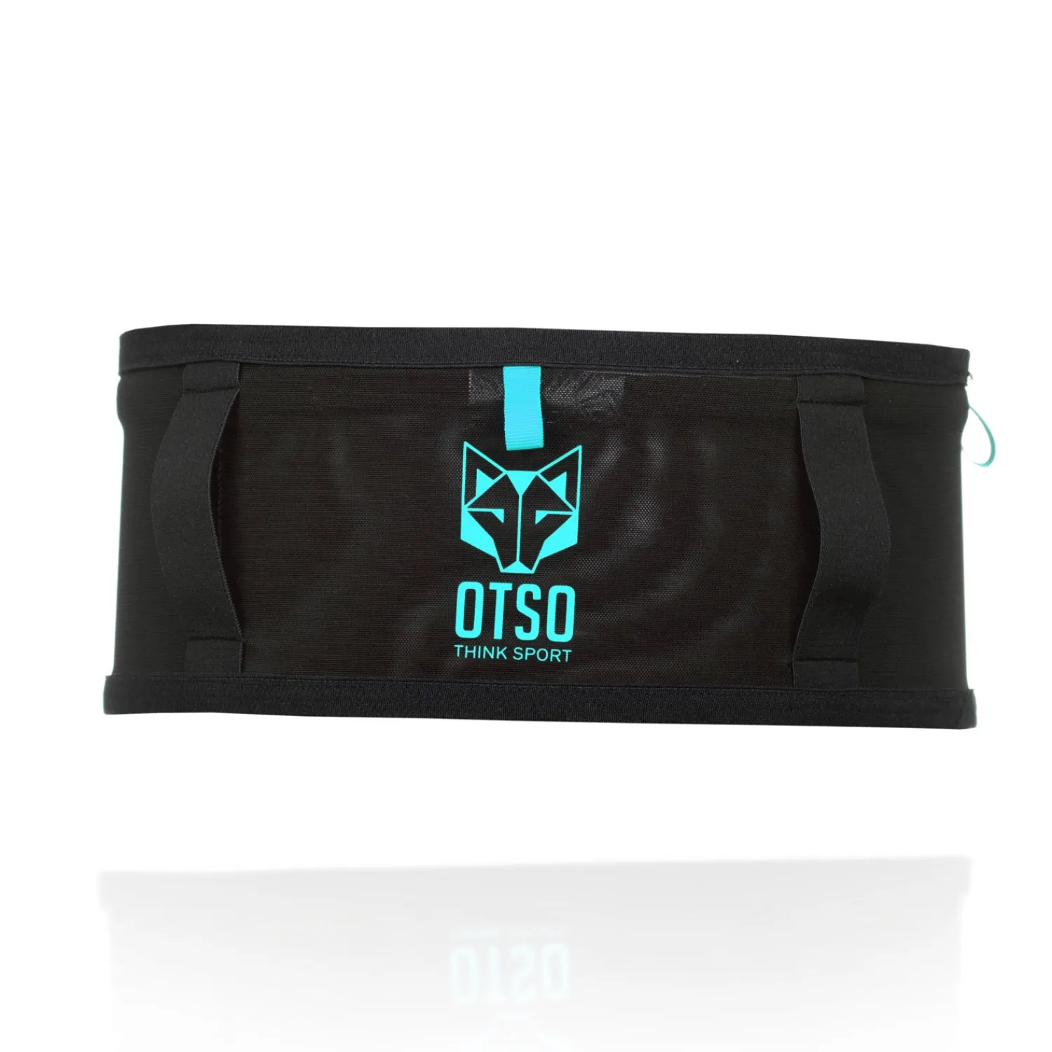 Outlet OTSO Cinturón de correr unisex - Black & Turquoise