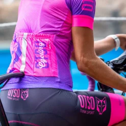 Sale OTSO Culotte de ciclismo mujer - Fluo Pink (Outlet)