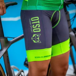 Discount OTSO Culotte de ciclismo mujer - Fluo Green (Outlet)
