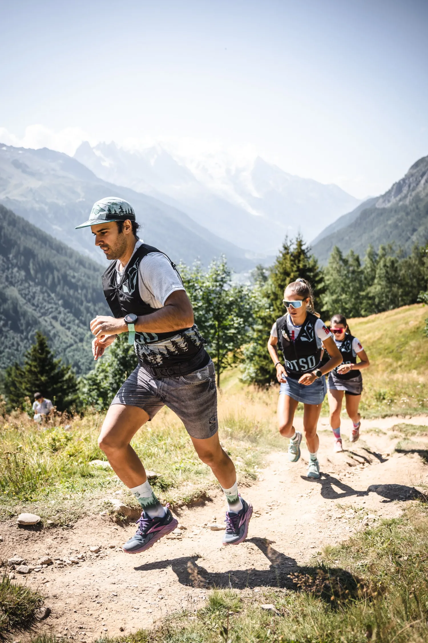 Online OTSO Gorra de correr - Green Forest