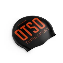 New OTSO Gorro de natación - Black & Fluo Orange