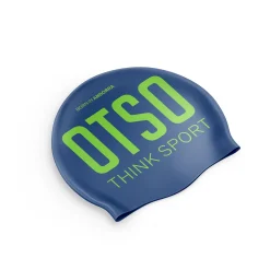 New OTSO Gorro de natación - Electric Blue & Fluo Green