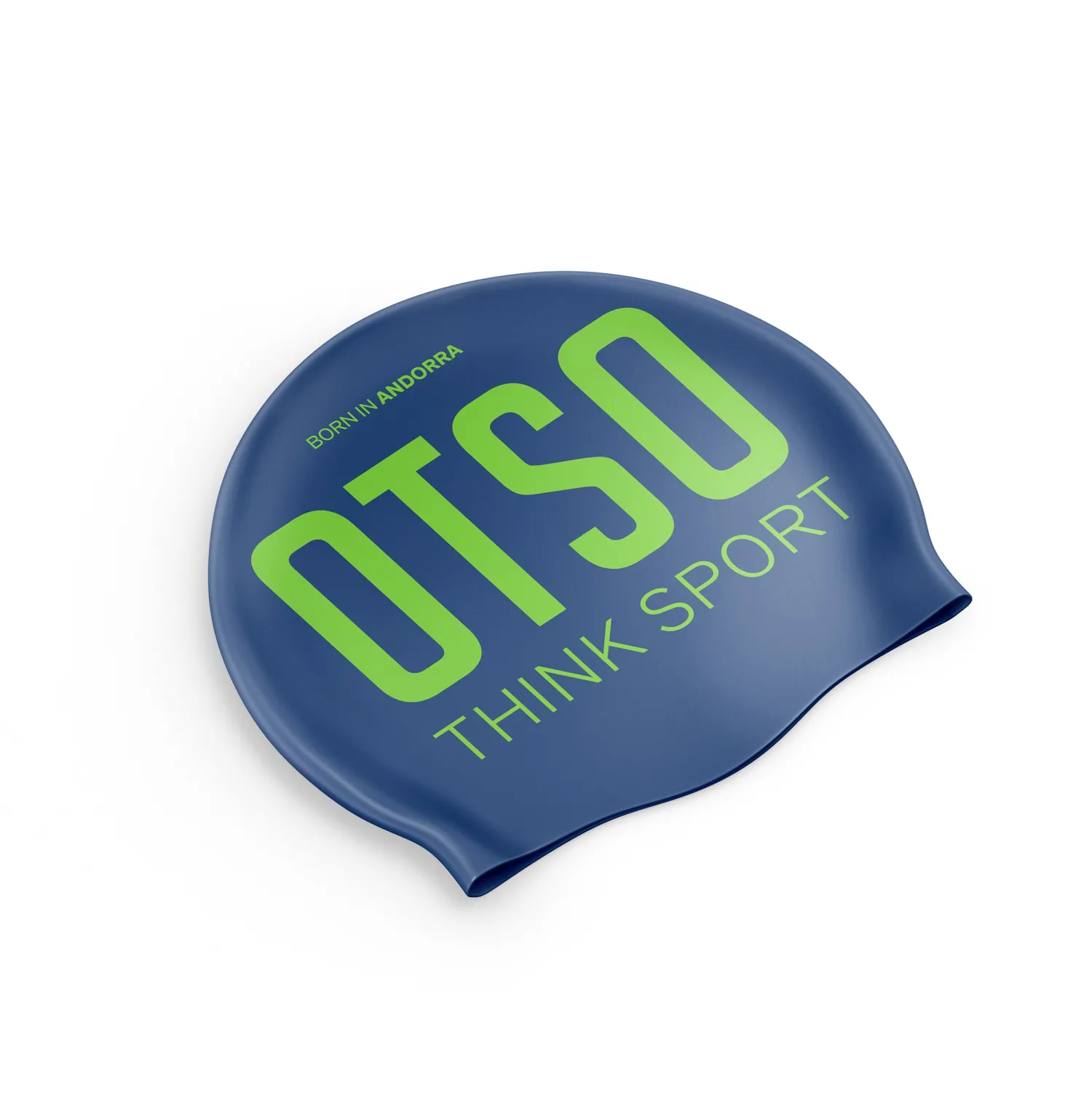 New OTSO Gorro de natación - Electric Blue & Fluo Green