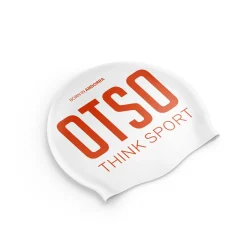 Discount OTSO Gorro de natación - White & Fluo Orange
