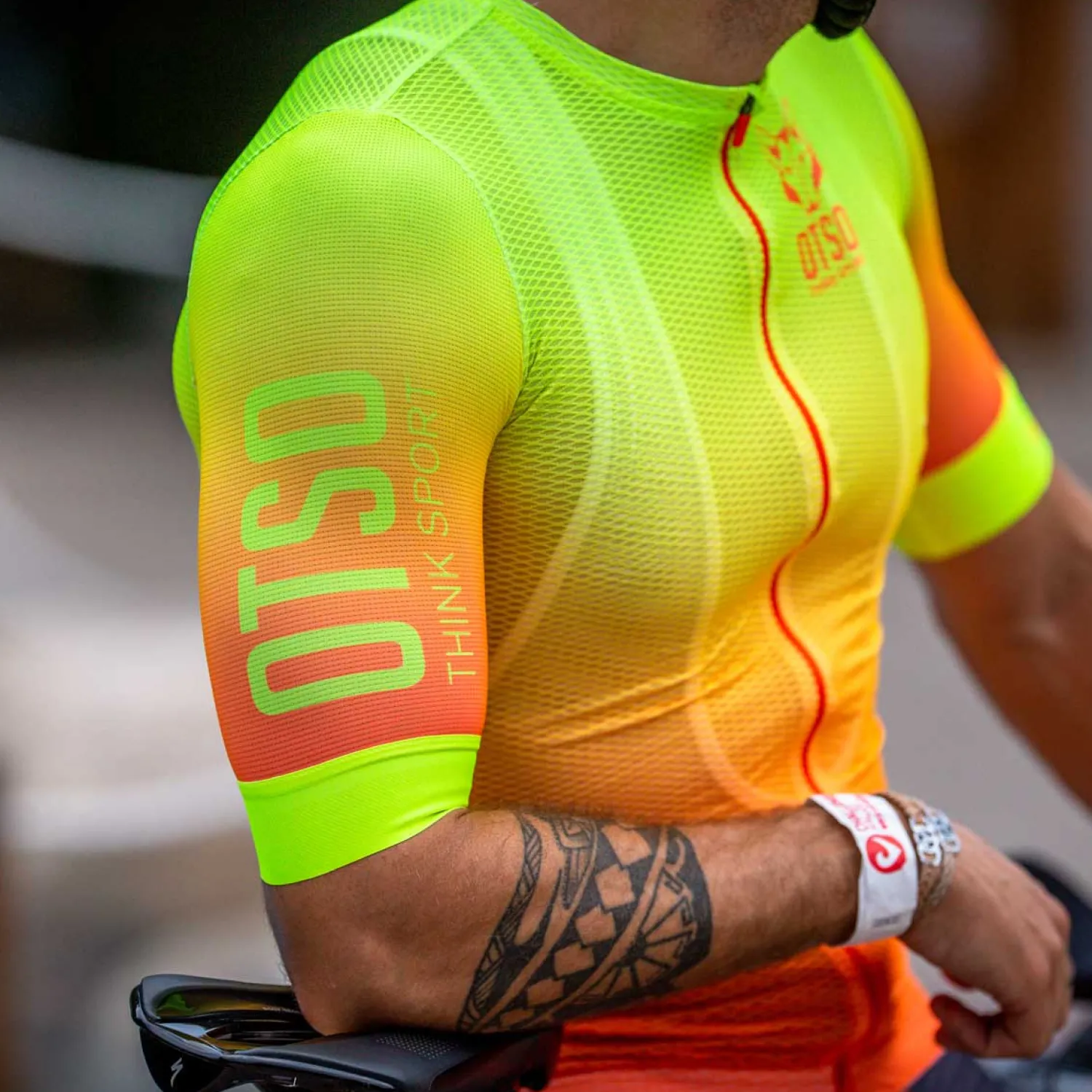 Best OTSO Maillot de ciclismo manga corta hombre - Fluo Orange (Outlet)