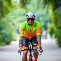Best OTSO Maillot de ciclismo manga corta hombre - Fluo Orange (Outlet)