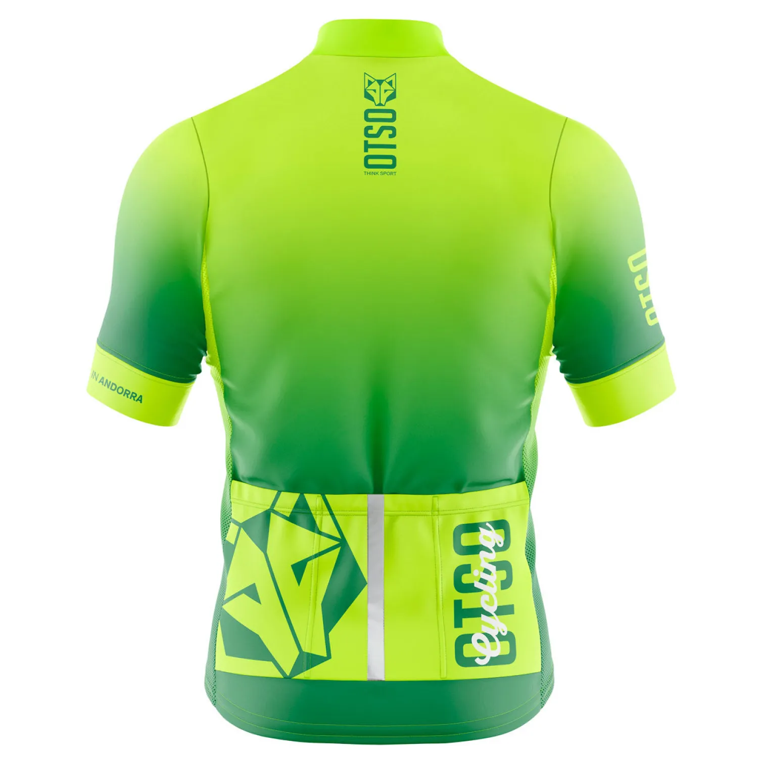 Outlet OTSO Maillot de ciclismo manga corta mujer - Fluo Green (Outlet)