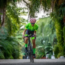 Outlet OTSO Maillot de ciclismo manga corta mujer - Fluo Green (Outlet)