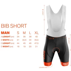 Fashion OTSO MEN'S CYCLING BIB SHORT STRIPES SILVER GREY