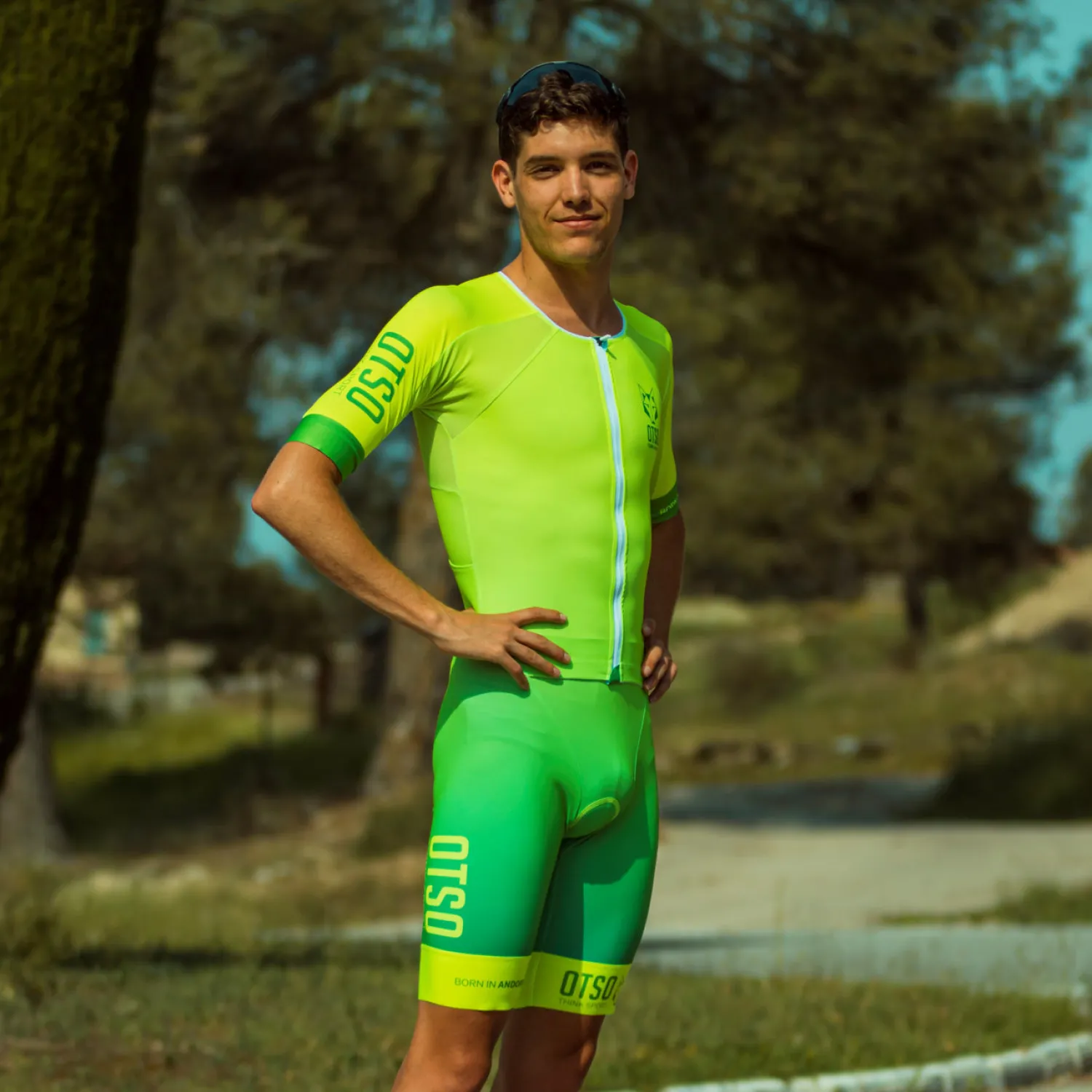 Best OTSO Mono de triatlón hombre - Fluo Yellow & Fluo Green (Outlet)