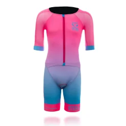 Clearance OTSO Mono de triatlón hombre - Fluo Pink & Light Blue (Outlet)