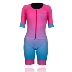 Hot OTSO Mono de triatlón mujer - Fluo Pink & Light Blue (Outlet)