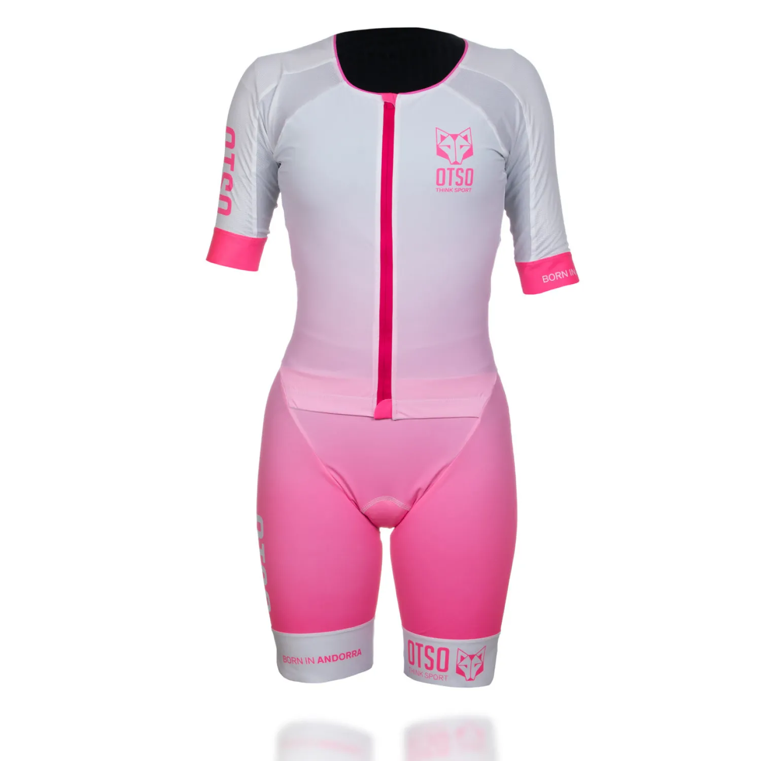 Cheap OTSO Mono de triatlón mujer - White & Fluo Pink (Outlet)