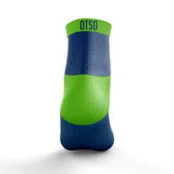 Clearance OTSO Calcetines Running Bajos - Verde Fluo y Azul