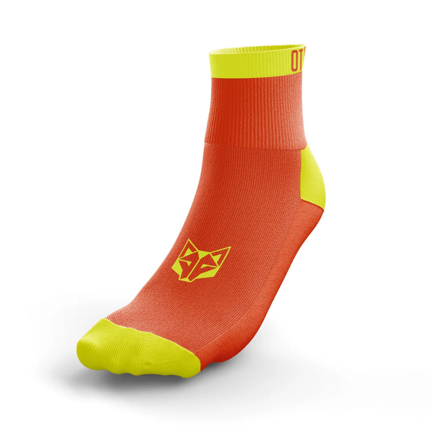 Online OTSO Calcetines Running Bajos - Naranja y Amarillo Fluo