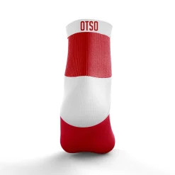 Clearance OTSO Calcetines Running Bajos - Rojo y Blanco
