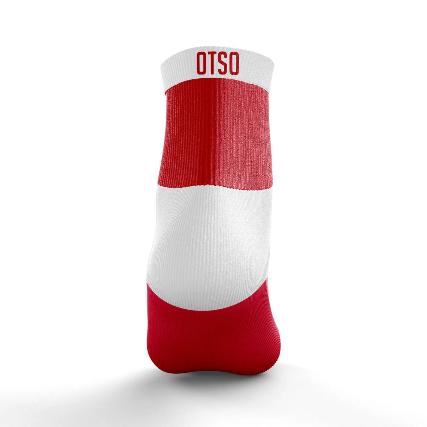 Clearance OTSO Calcetines Running Bajos - Rojo y Blanco