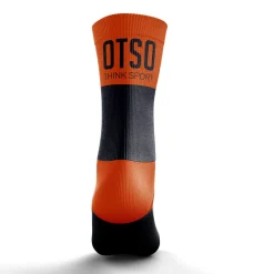 New OTSO Calcetines Running Medio Altos - Negro y Naranja