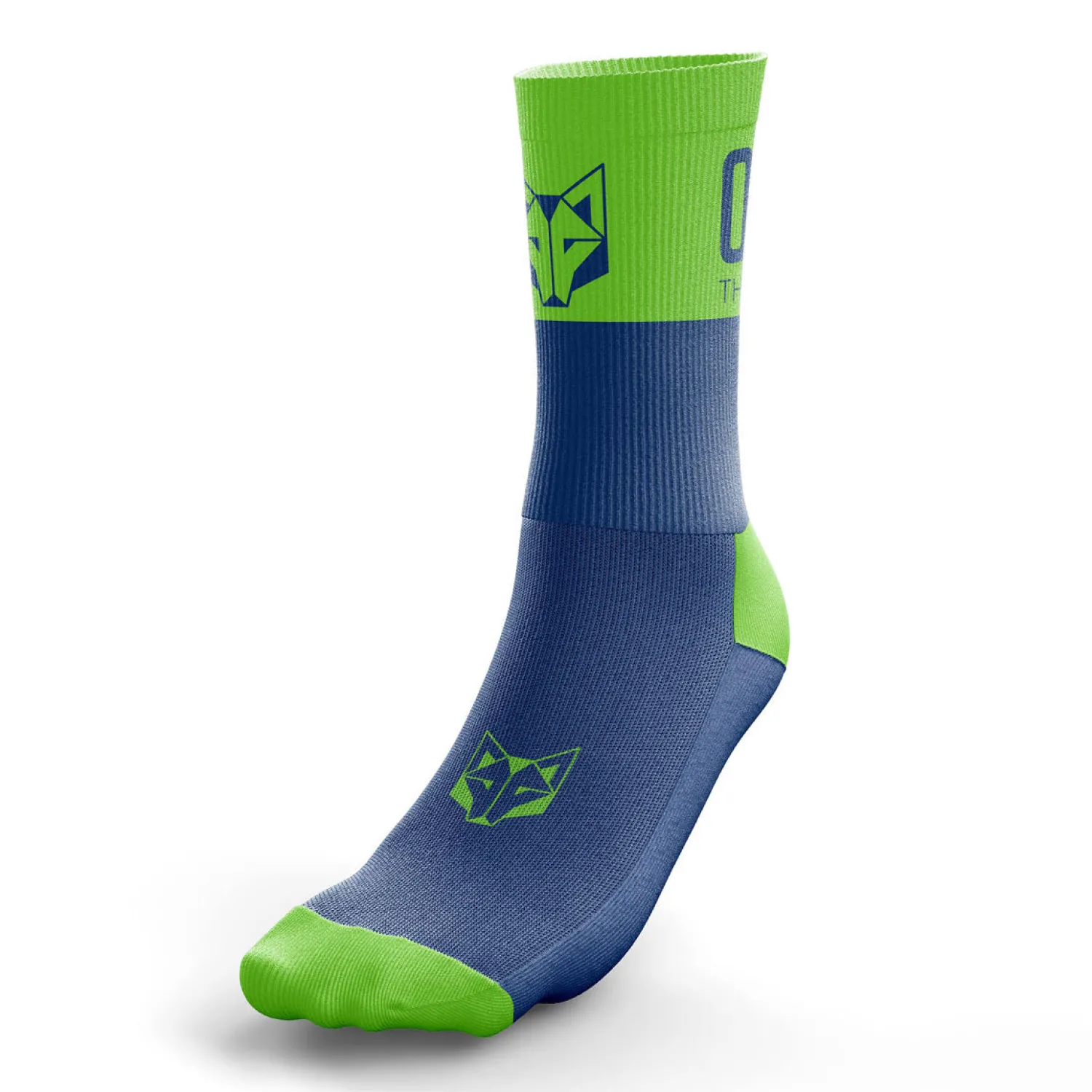 Hot OTSO Calcetines Running Medio Altos - Azul y Verde