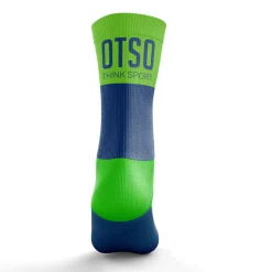 Hot OTSO Calcetines Running Medio Altos - Azul y Verde