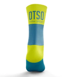 Cheap OTSO Calcetines Running Medio Altos - Azul y Amarillo