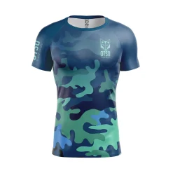 Cheap OTSO Camiseta Técnica Running Hombre Manga Corta - Blue Camo