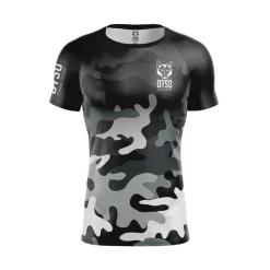 Fashion OTSO Camiseta Técnica Running Hombre Manga Corta - Grey Camo