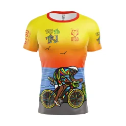 Cheap OTSO Camiseta Técnica Running Hombre Manga Corta - Auroras Boreales