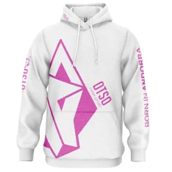 Shop OTSO Sudadera - White & Fluo Pink