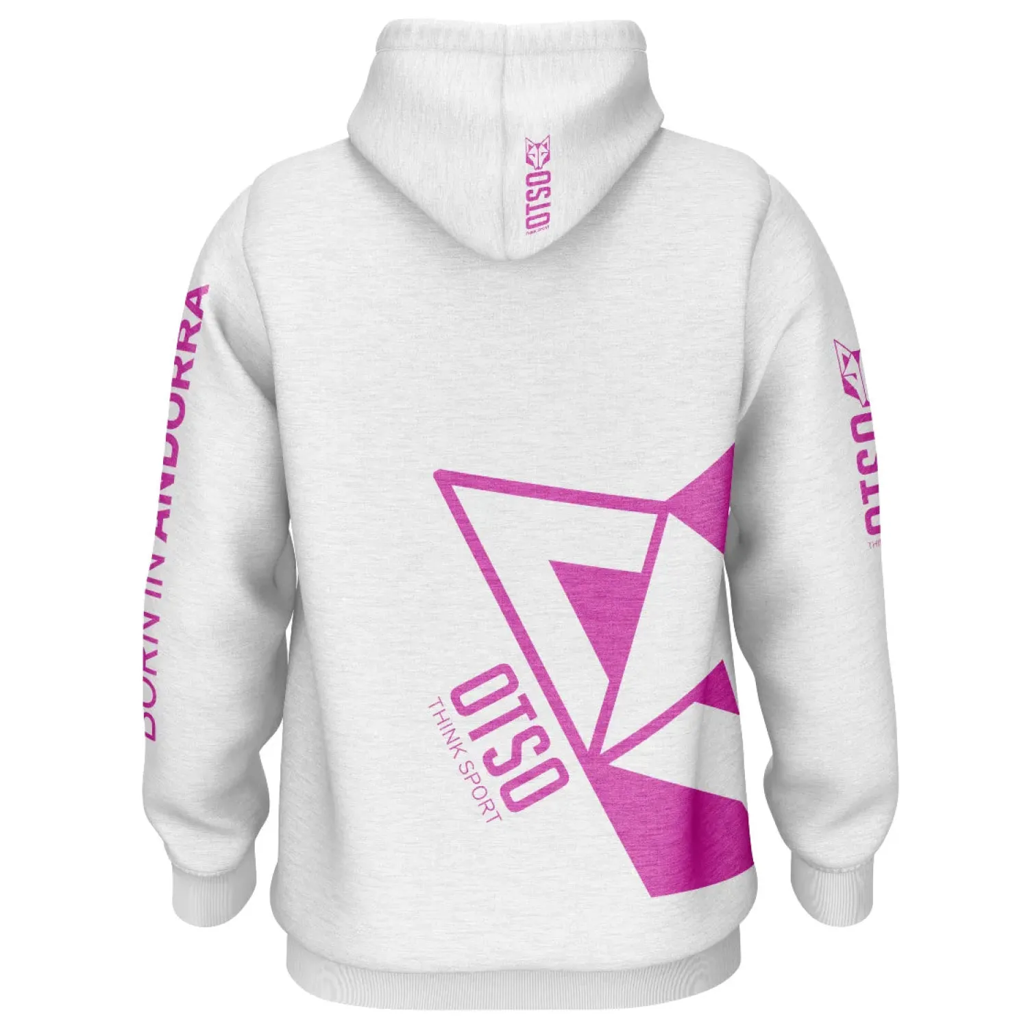 Shop OTSO Sudadera - White & Fluo Pink
