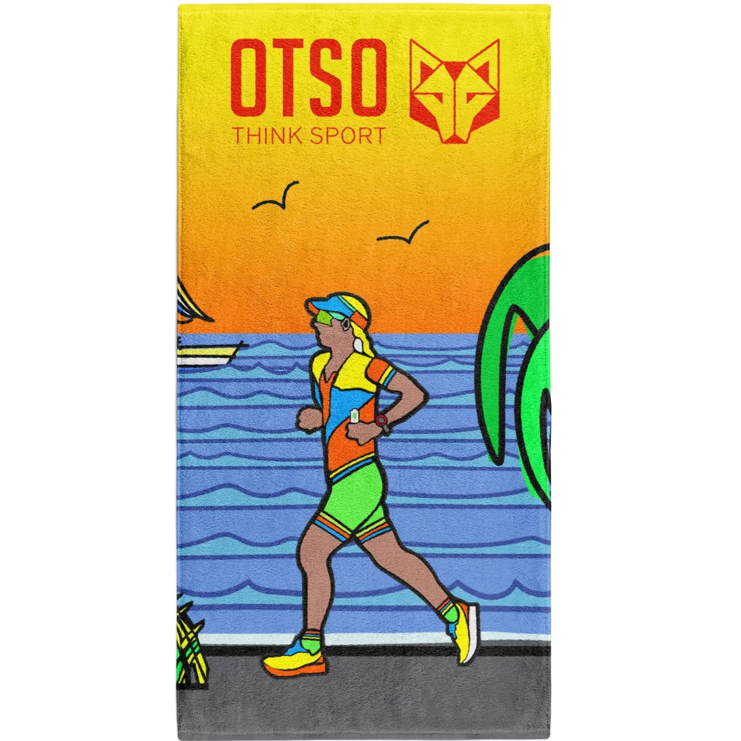 Clearance OTSO Toalla de microfibra - Time To Tri Run Mujer