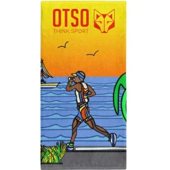 Best OTSO Toalla de microfibra - Time To Tri Run hombre