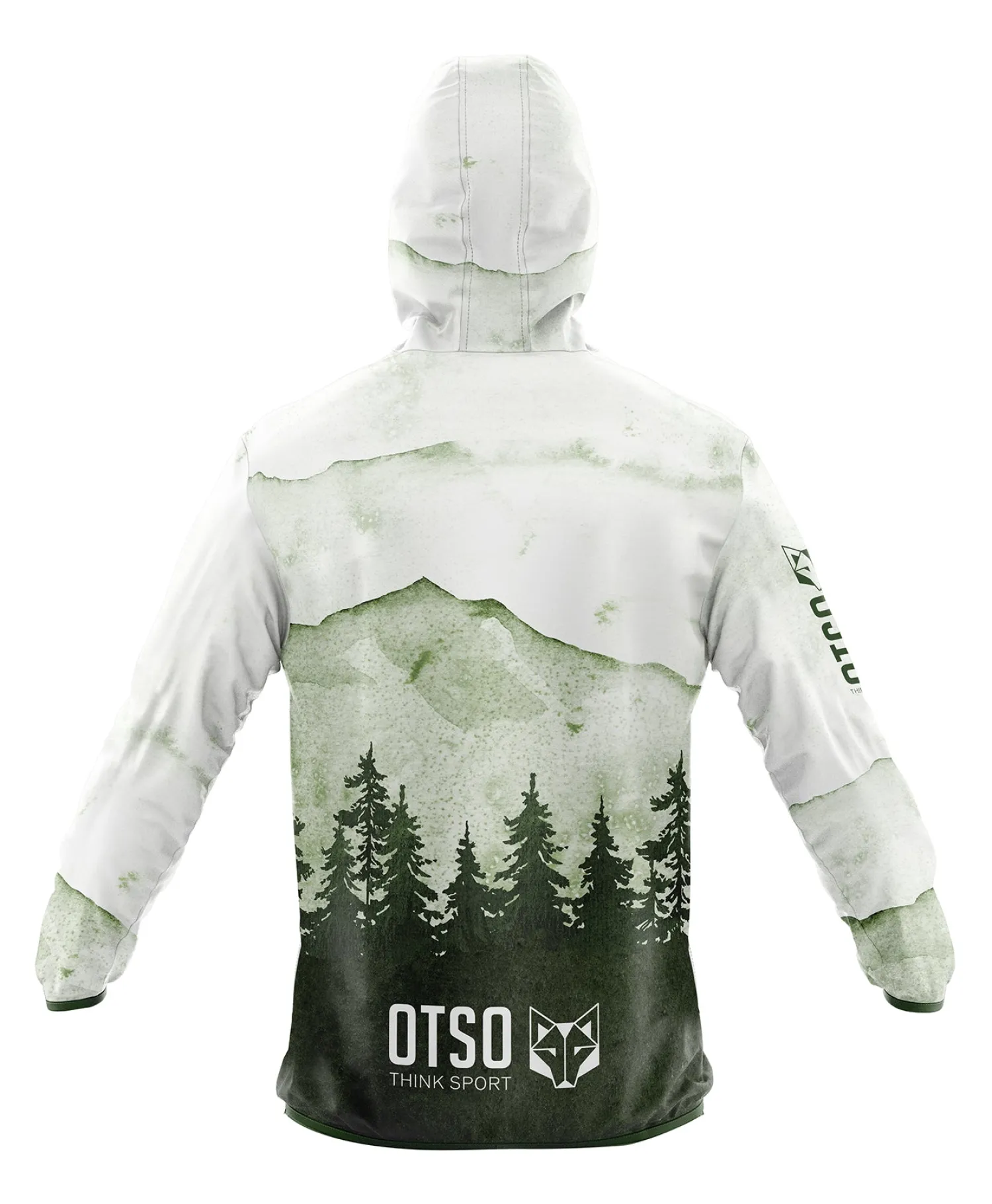 Online OTSO Unisex Running Jacket - Green Forest