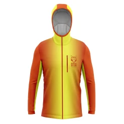 Fashion OTSO Unisex sport hoodie - Fluo Orange & Fluo Yellow