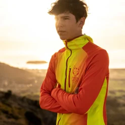 Fashion OTSO Unisex sport hoodie - Fluo Orange & Fluo Yellow