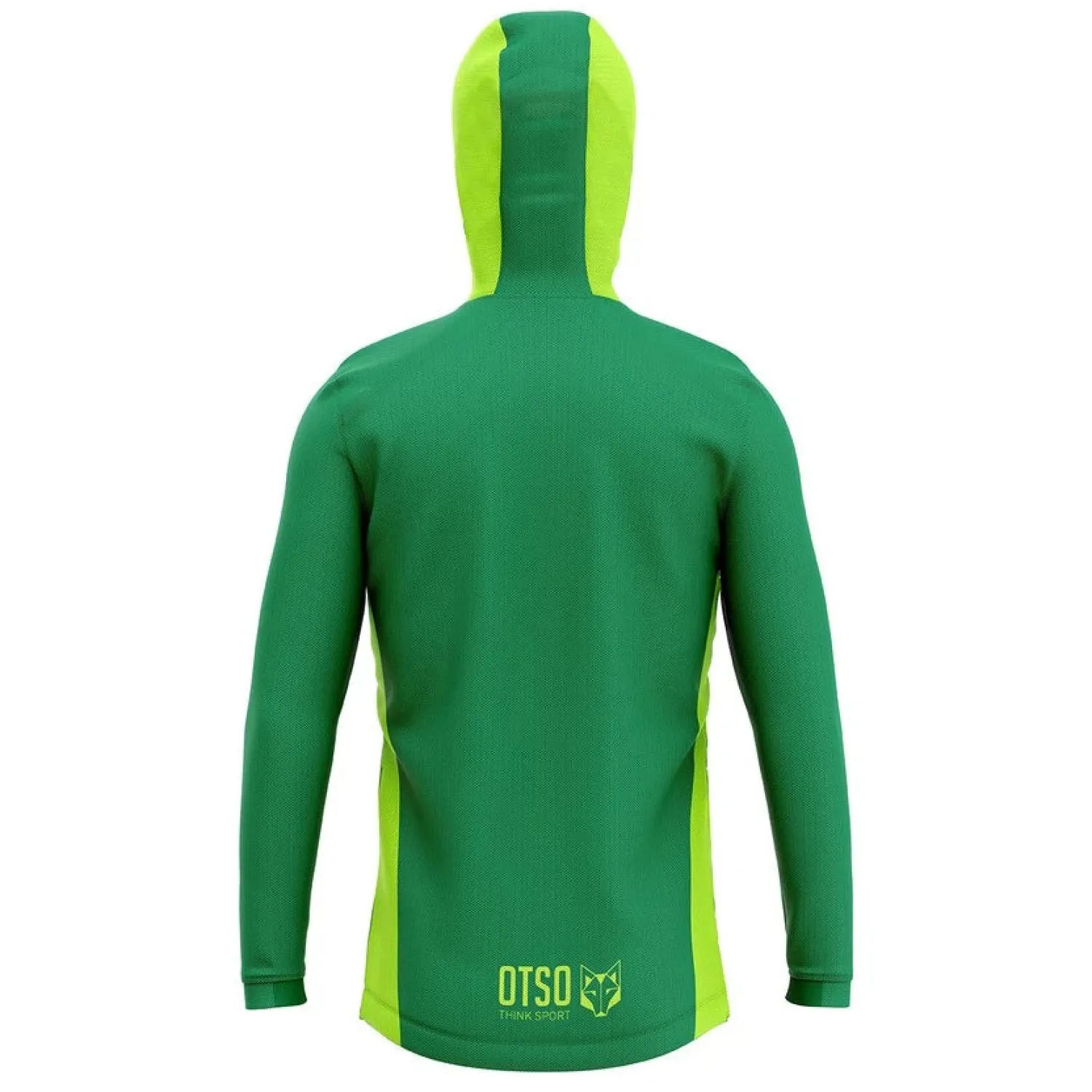 Best Sale OTSO Unisex sport hoodie - Forest Green & Fluo Green