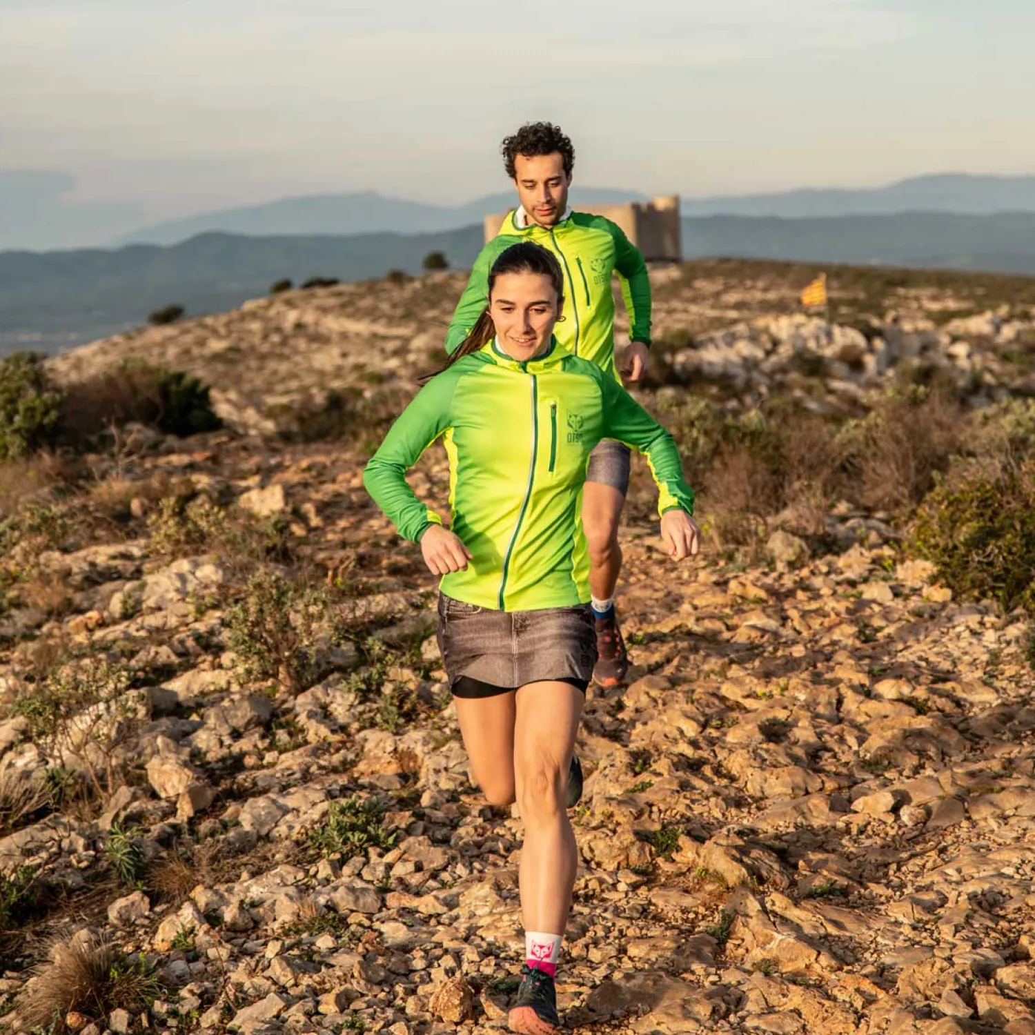 Best Sale OTSO Unisex sport hoodie - Forest Green & Fluo Green