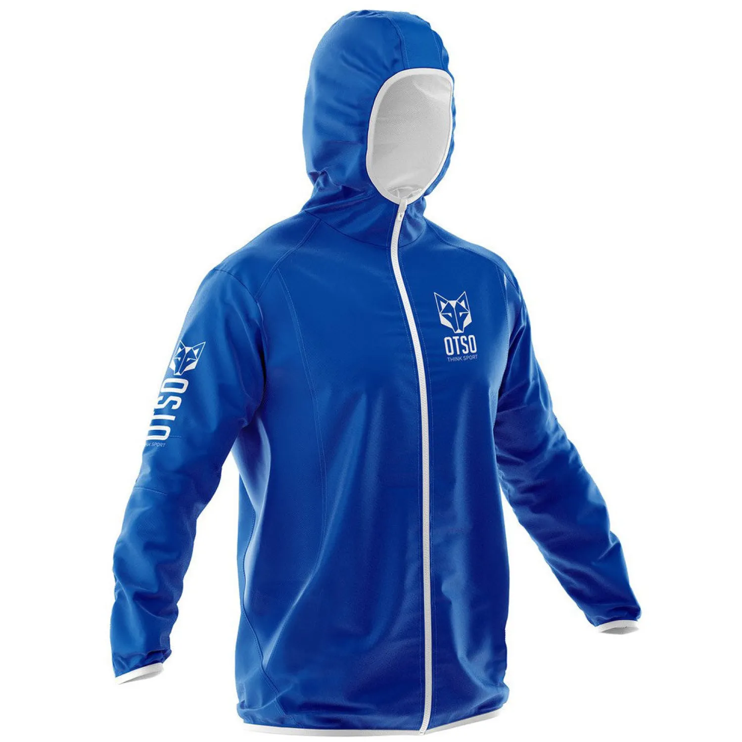 Sale OTSO Waterproof Jacket - Electric Blue & White
