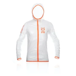 Fashion OTSO Waterproof Jacket - White & Fluo Orange